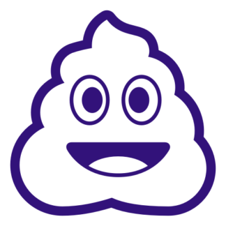 Pile Of Poo Emoji Decal (Purple)